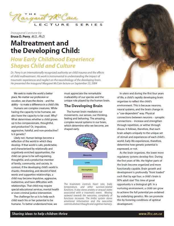 Maltreating and the Developing Child